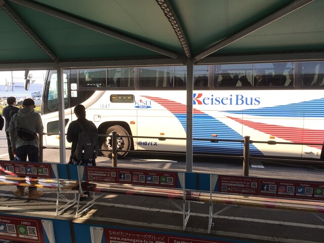 名古屋撮影会前の高速バス in 茨城
